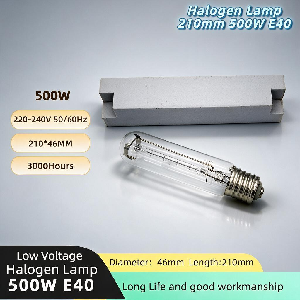 JTT500W Halogen Lamp for Street, Marine & Construction Lighting, Compact Structure, Easy to Maintain
